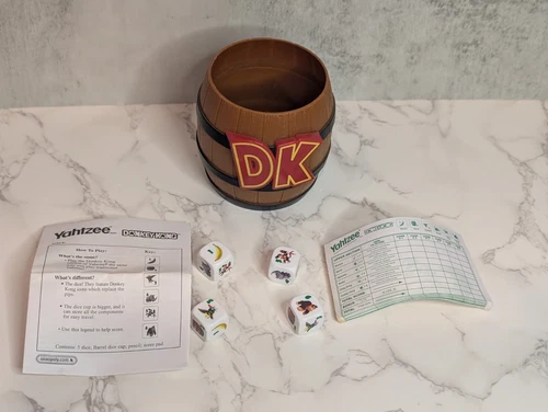 Donkey Kong Yahtzee Dice Game, USAopoly Hasbro 2016 - Incomplete 