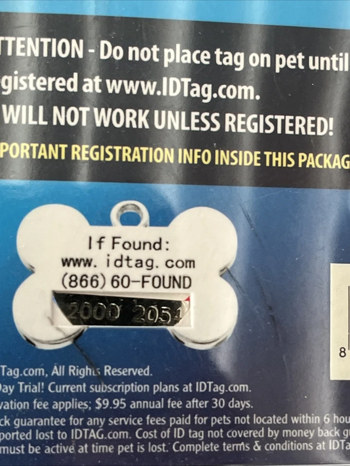 As Seen on TV! Find Lost Pets Fast! Smart Tag Small Heart Pet ID eAlert Service  - Image 3 of 4