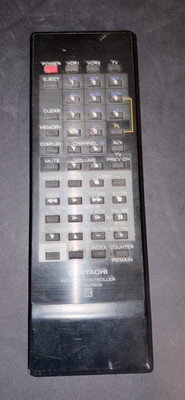 Hitachi VT-RM330A TV VCR Remote Control for VMT135 VMT137 VTF330 VTF333 VTM135