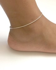 Real 925 Sterling Silver Hypoallergenic 9 inch 2mm Snake Chain Bracelet/Anklet