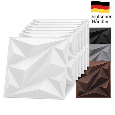 3D Wall Panels 30×30cm Gaming Zimmer Wand Decke 3D Optik Diamant PVC Paneele