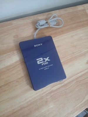 Sony 2X FDD MPF88E-UA USB External 3.5'' Floppy Disk Drive Blue