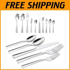 65-Piece Luxury Flatware Set - Stainless Steel Cutlery for 12, Dishwasher Safe