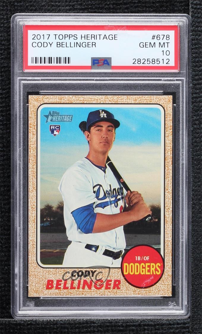 2017 Topps Heritage High Number Cody Bellinger #678 PSA 10 GEM MT Rookie RC 6fs