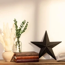 The CWI Gifts Metal Barn Star - 12" Galvanized Hanging Star - Farmhouse Wall ...