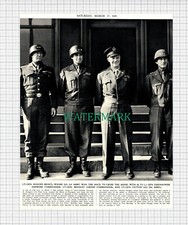 X990) Lt Gen Courtney Hodges Eisenhower Bradley Lt Patton US 3rd - 1945 Clip