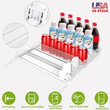 Soda Can Dispenser for Refrigerator Self-Pushing Drink Organizer for Fridge