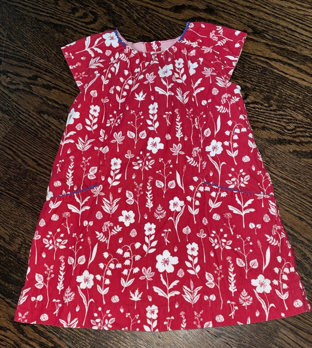 mini boden red dress Mini Boden 7-8y Strawberry Dress M (8)
