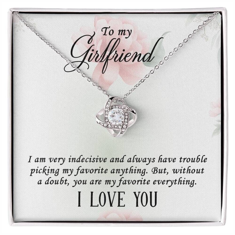 Collar de nudo de amor, regalo de novia con mensaje de amor, joyería de...