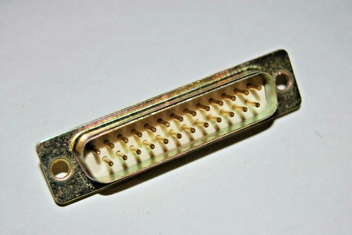 DB25 DSUB 25 Pin Male Connector Panel Mount Solder Cup NOS Qty(5) - Picture 2 of 3