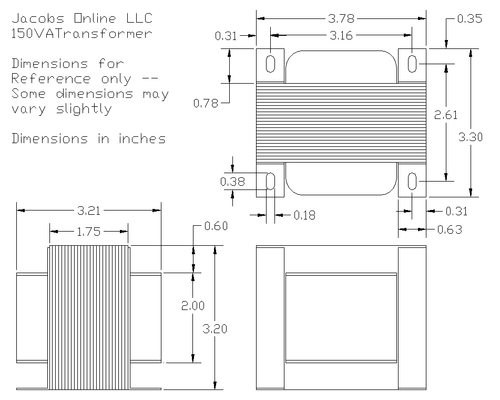 Transformador, 6 voltios, 12 voltios, 150 VA, para corte de espuma, electrónica, etc. - Imagen 2 de 2