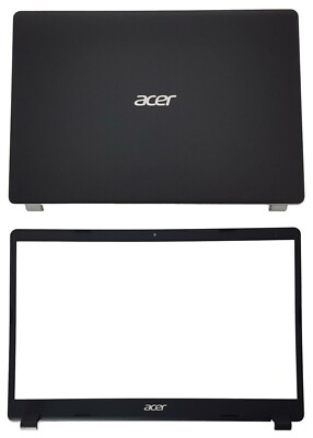 New Gray Back Cover & Front Bezel For Acer Aspire A315-42/54/56 Laptop - Replacement Hinge Set