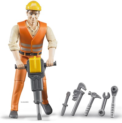 Bruder   60020   Bauarbeiter mit Zubehör, NEU & OVP