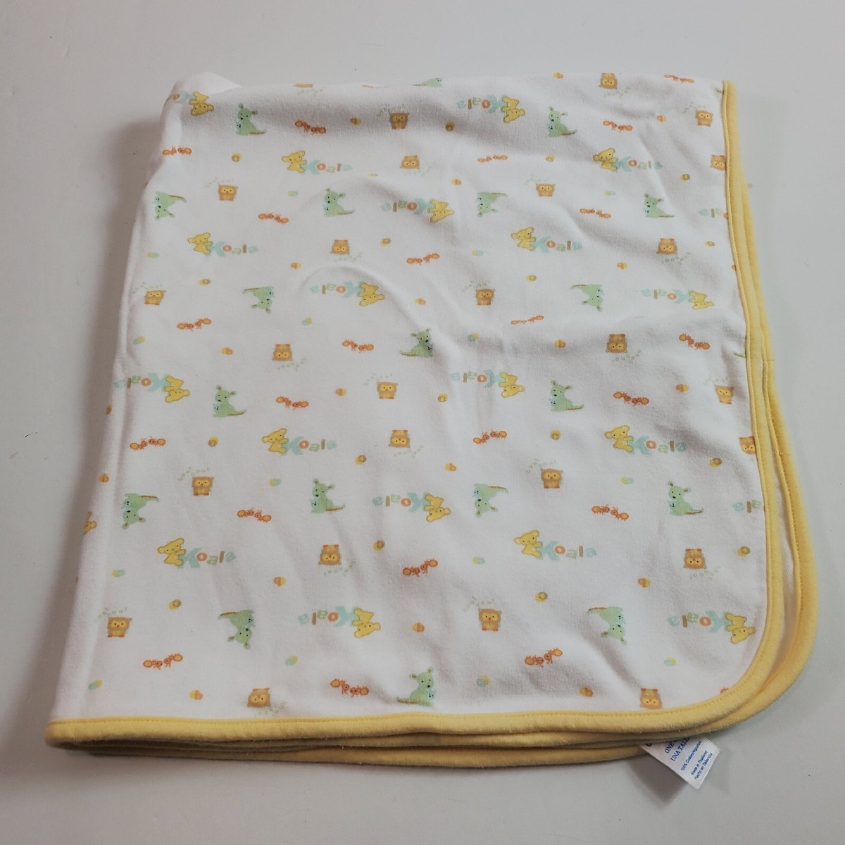 Carter's Child Of Mine Baby Blanket White Yellow Owl Koala