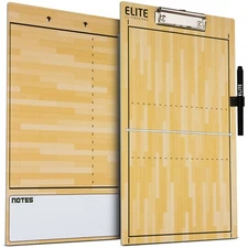Elite Clipboards Double Sided Dry Erase Coach Volleyball Marker Board w/ Marker