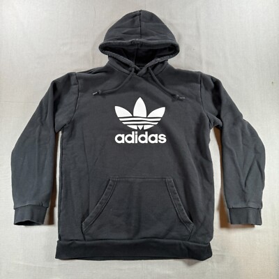 Trefoil Hoodie Mens Black Adidas Zip Up Hoodie Adidas Originals