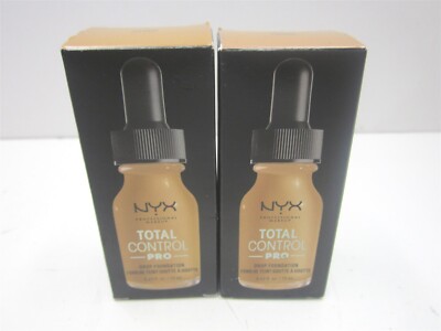 Nyx Professional 0.43fl Caramel Total Control Pro Drop Foundation - Lot of 2
