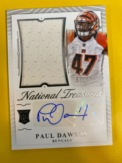 D57161 2015 National Treasures Rookie Material Signatures #2 Paul Dawson #54/99