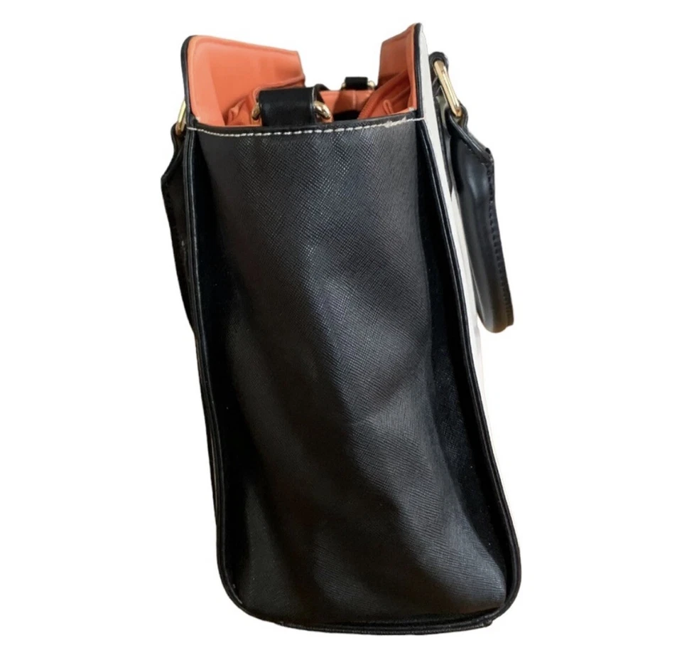 Bolso de Mano Call it Spring Blanco y Negro Imitación Cuero Cremallera Talla 4 x 8 x 11 Foto 4 de 4