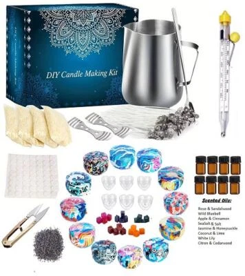 KABBAS Candle Making Kit DIY Candles Craft Tool Set Pouring Pot Wicks Wax Kit Gift 2021