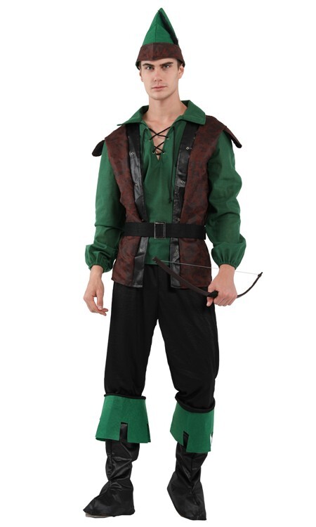 Robin Hood Príncipe Ladrones Cazador Medieval Disfraz Elegante Halloween Adulto