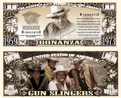 Bonanza - -schein 1 Million Dollar US ! Collection Western Serie TV US Army USA