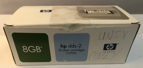 Box of 10 HP DDS-2 Data Cartridges 8GB C5707A - NEW - SEALED