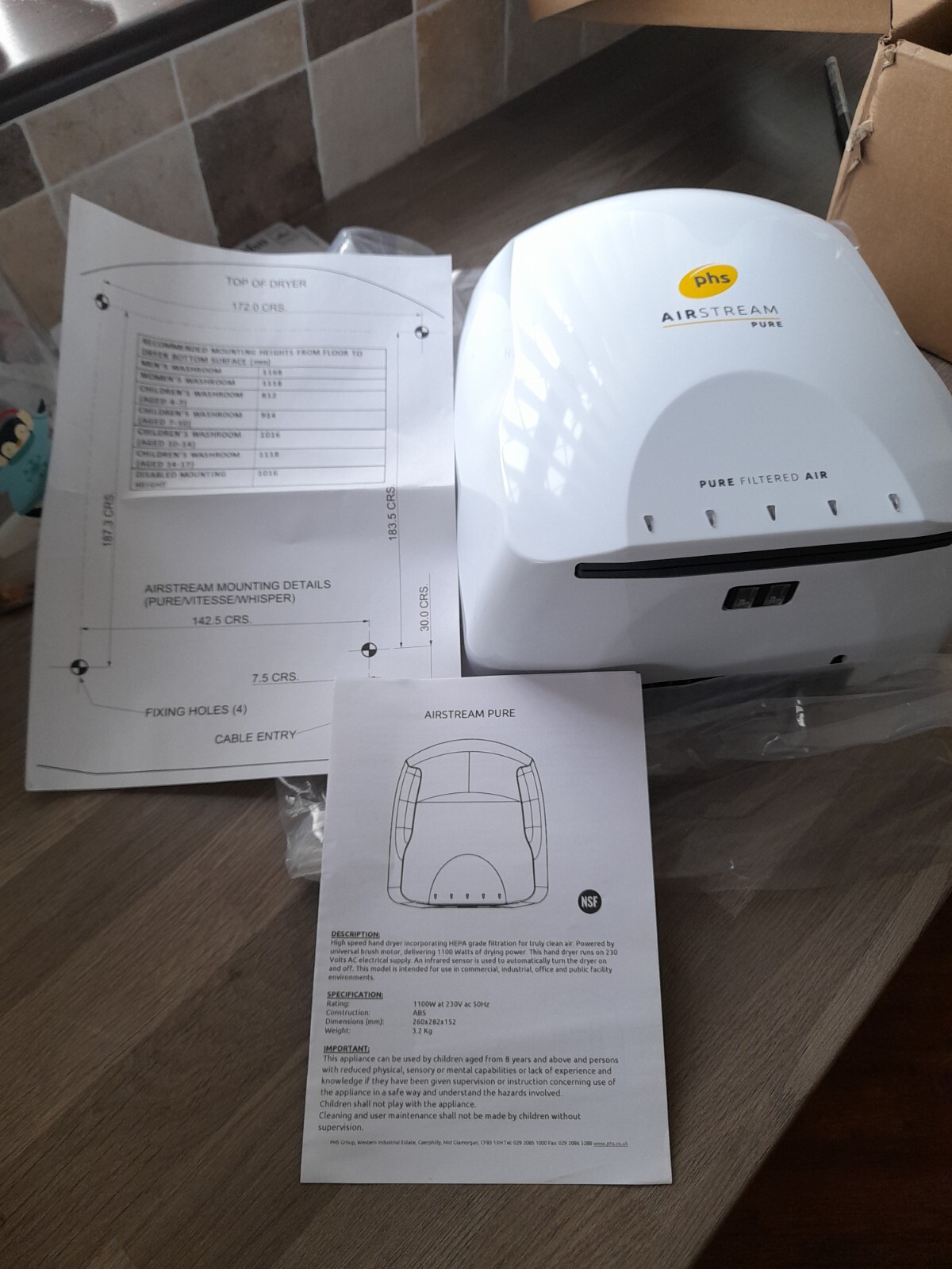 REDUCED BARGAIN PRICE Phs Airstream Pure Hand Dryer eBay