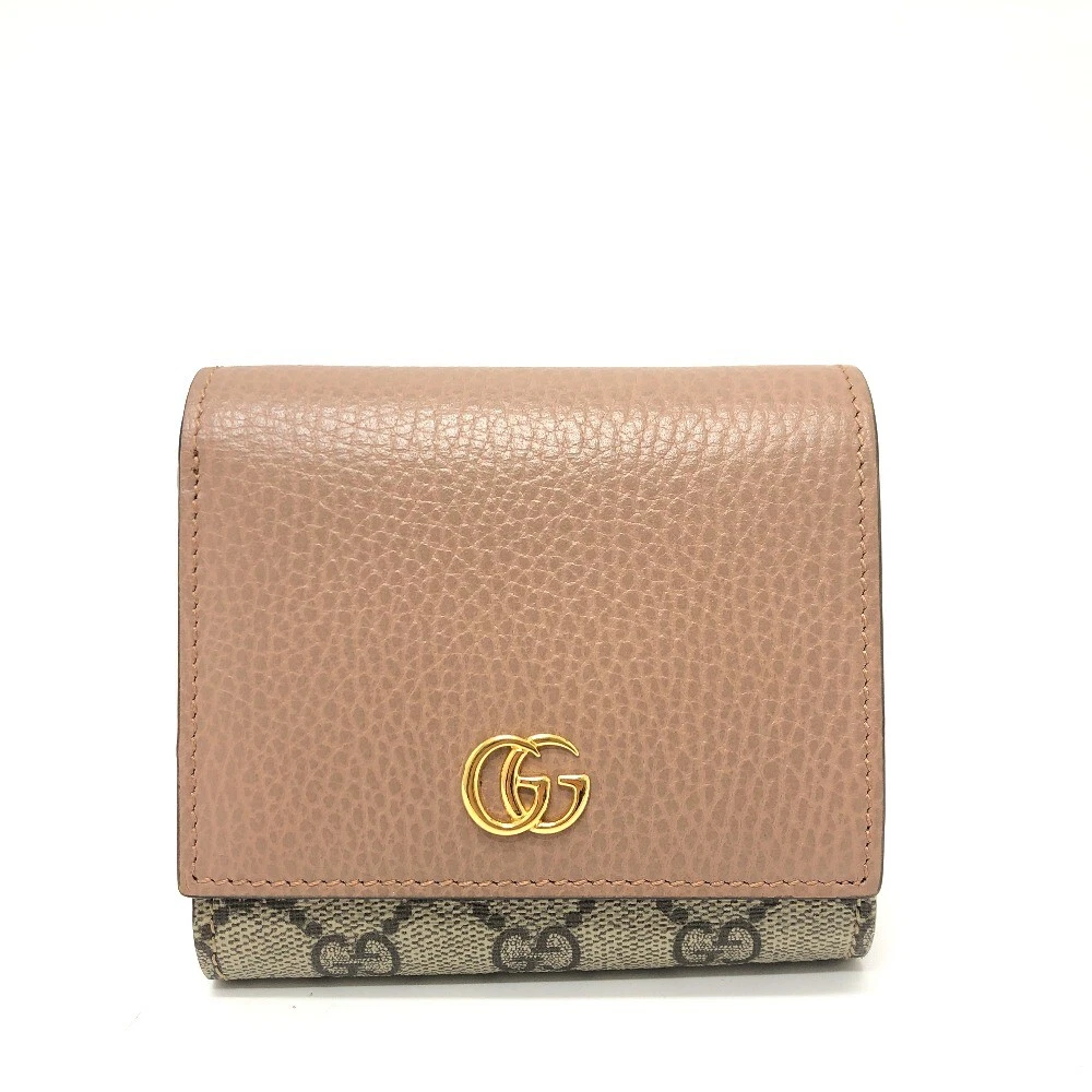 GUCCI 598587 GG Supreme Double G medium Wallet Compact Wallet Folded wallet