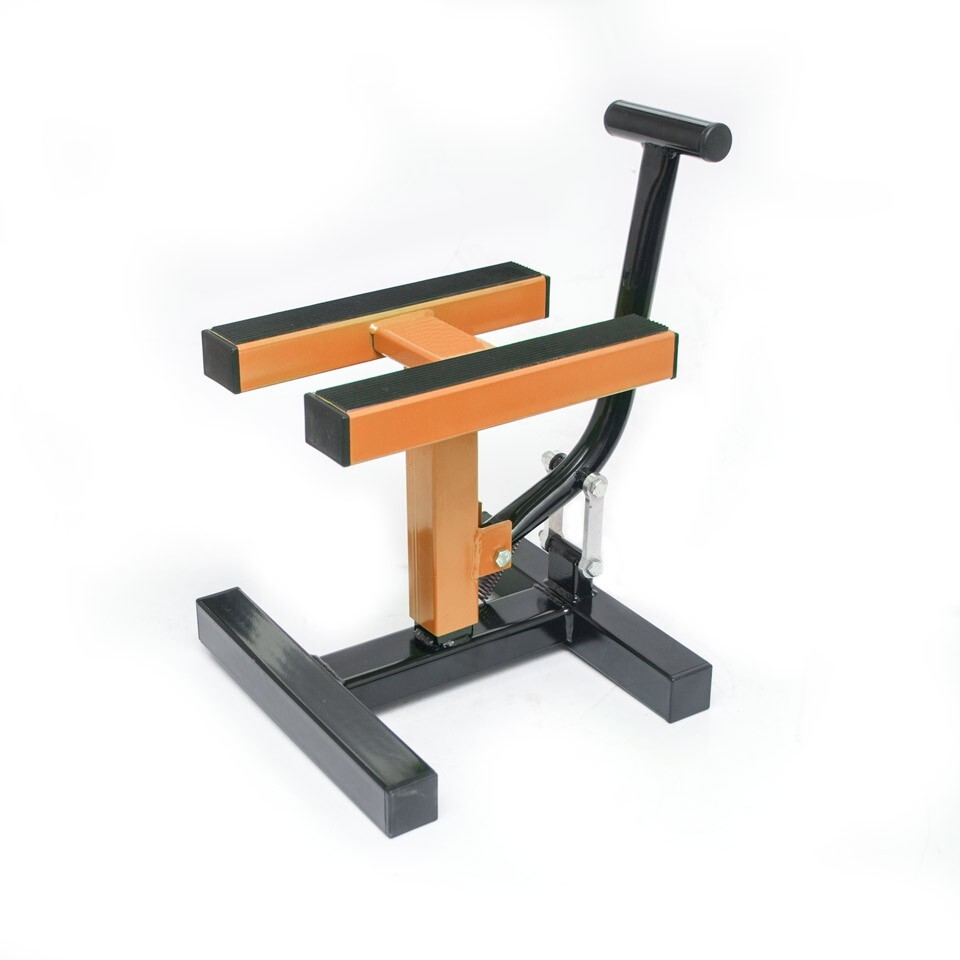 Béquille moto orange lève-moto cross avec plateau élévateur réglable pour atelier