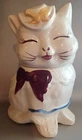 Vintage 1940's Shawnee Pottery Puss N' Boots Ceramic Cat Cookie Jar  10"H U.S.A.
