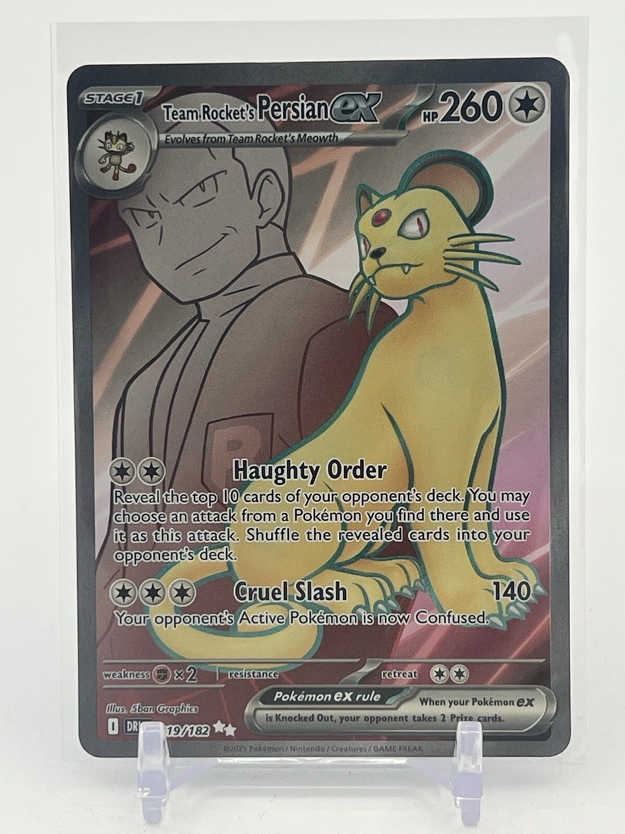 Pokemon SV10: Destined Rivals Team Rocket's Persian ex (DRI) DBL