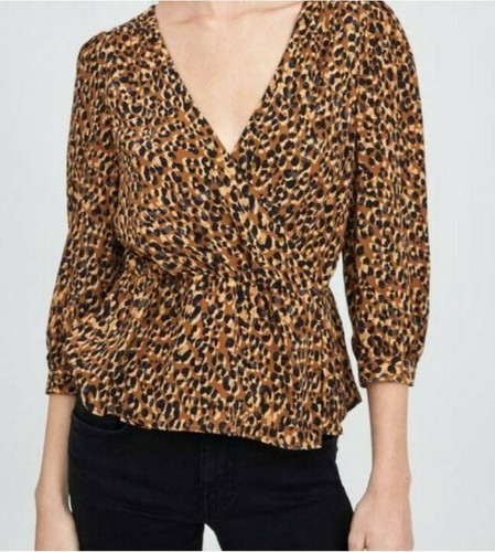 zara silk leopard shirt