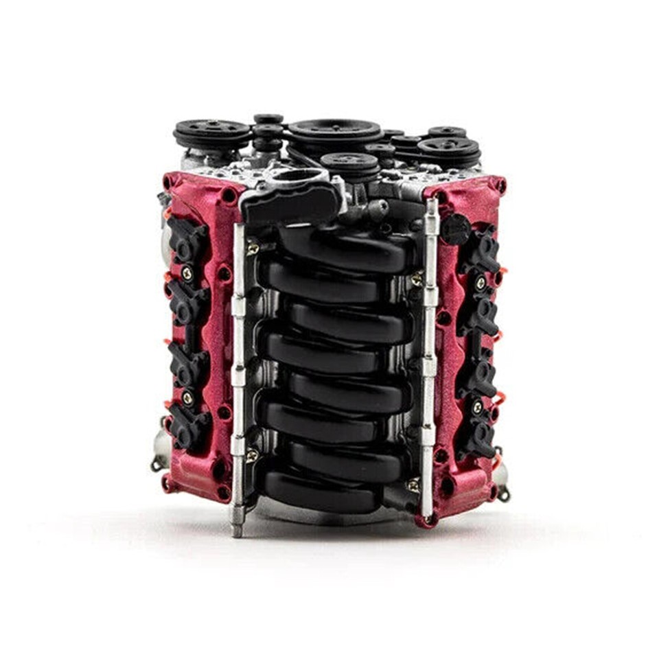 Mini V8 RC Full Simulation Engine Model Toy Kit Mechanical Assembly ...