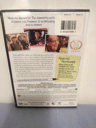 The Bucket List DVD New Sealed Morgan Freeman Jack Nicholson- PROMO *NEW - Picture 2 of 3