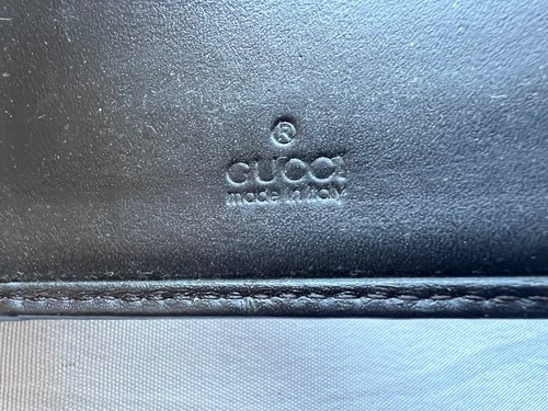 Vintage Gucci Men's Wallet Beige & Brown GG Logo Canvas Bi-fold Red Stripe - Picture 4 of 10