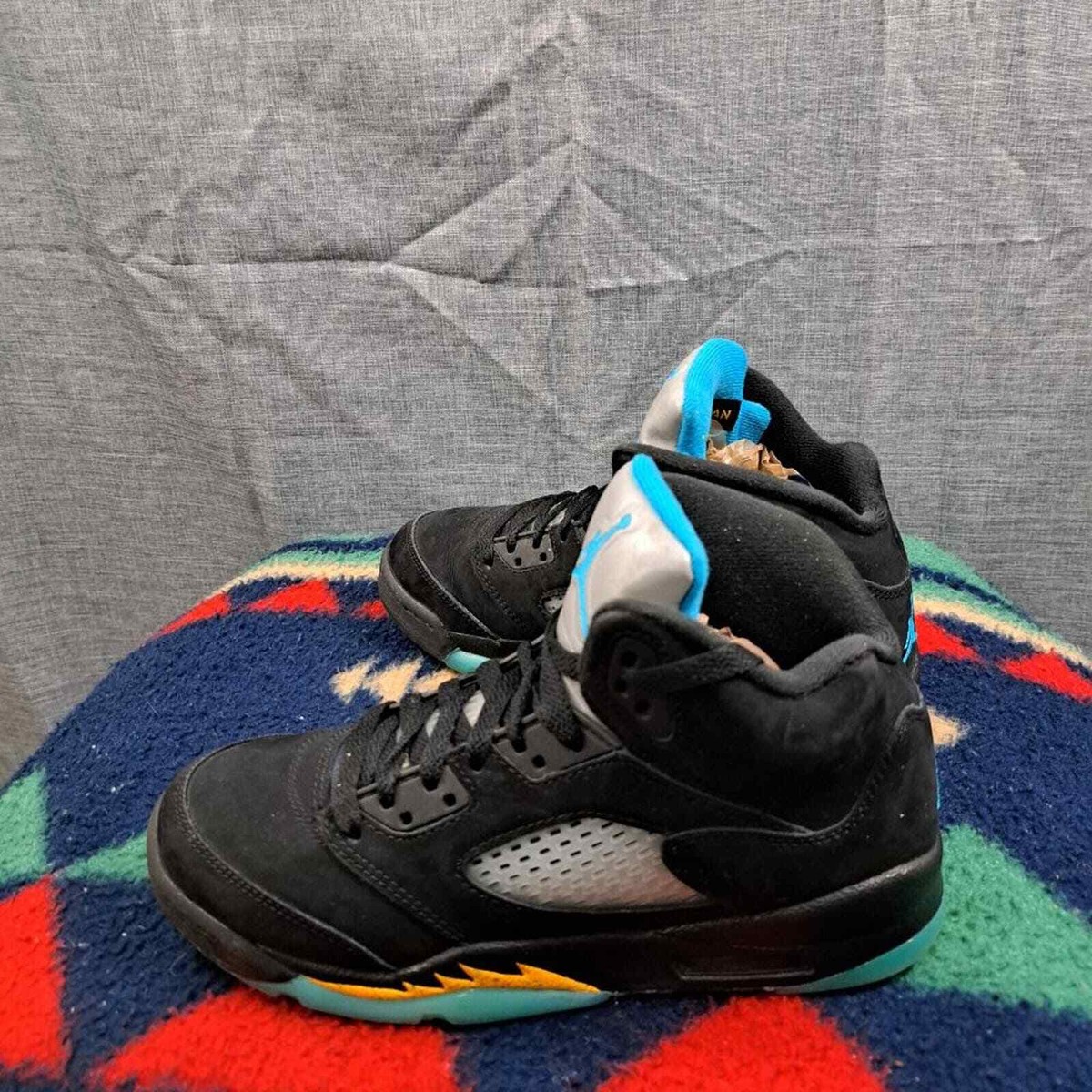 Nike Air Jordan 5 Retro Aqua GS 440888-047 Size 6.5Y Shoes