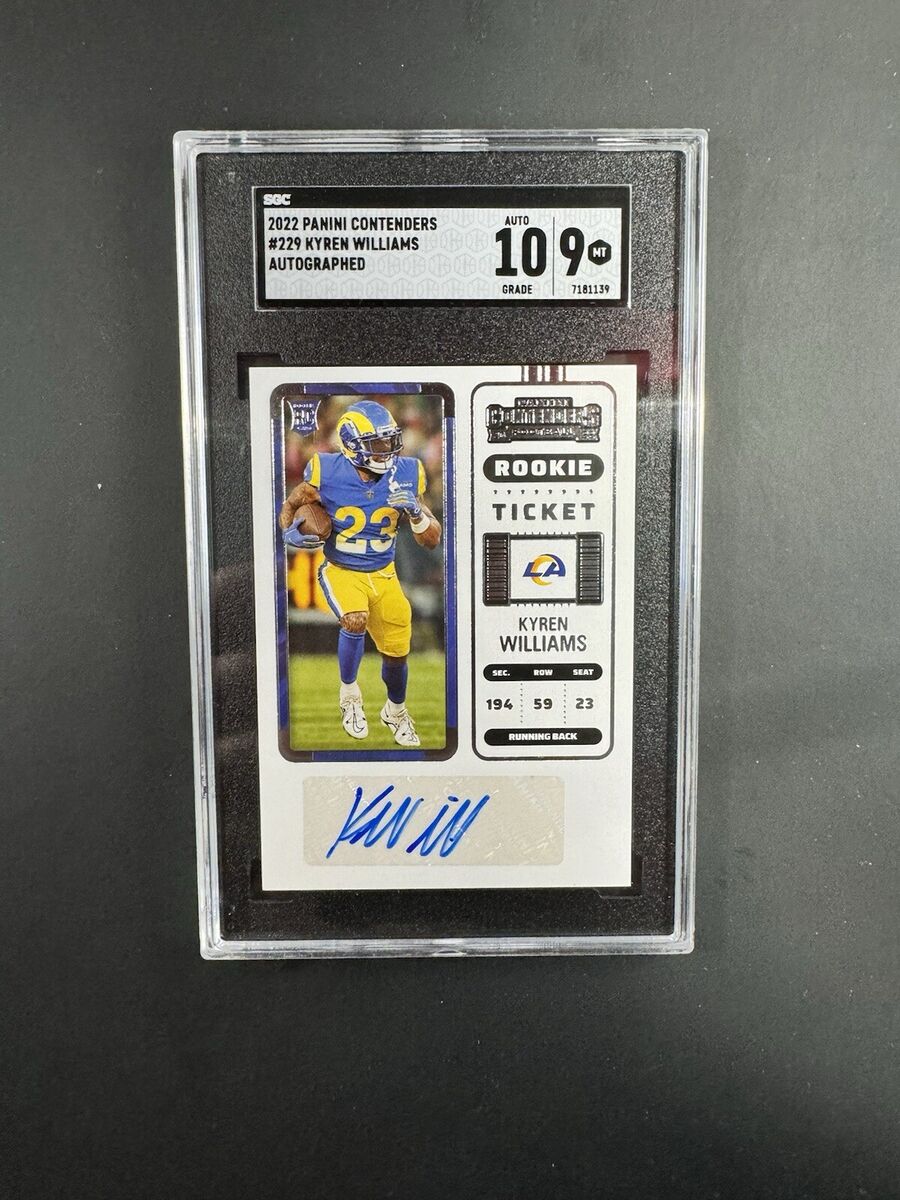 2022 PANINI CONTENDERS AUTOGRAPH #229 KYREN WILLIAMS ROOKIE 2022 PANINI CONTENDERS AUTOGRAPH #229 KYREN WILLIAMS ROOKIE