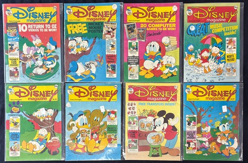 Riesiges Disney Comics & UK Zeitschriften Lot! Französische Mickey Fahrrad Rallye! Donald Duck Pin! - Bild 8 von 12