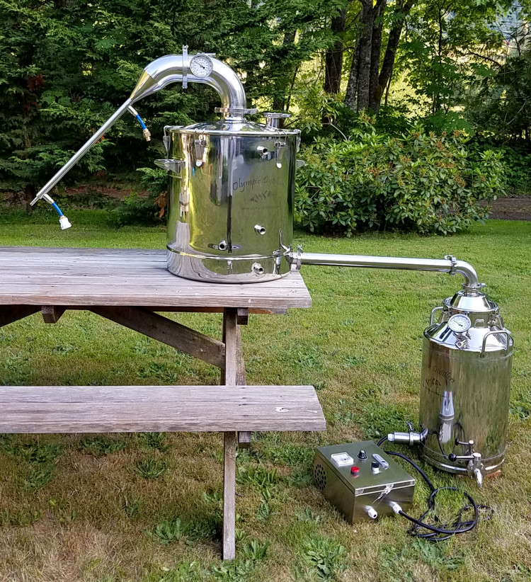 100L Stainless Steel Essential Oil Still with 50L Offset Boiling Tank