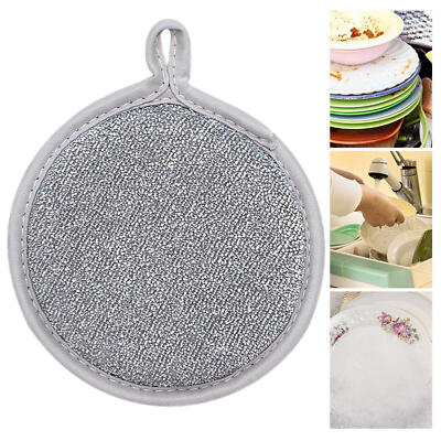 3pcs Washing Up Sponge Scrubber High-elasticity Steel Wire Kitchen Tool Hangable