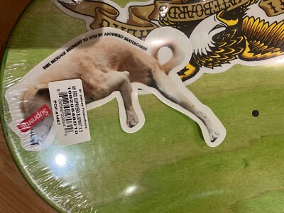 Supreme x ANTIHERO Dog Skateboard Deck Black 2022 31.8