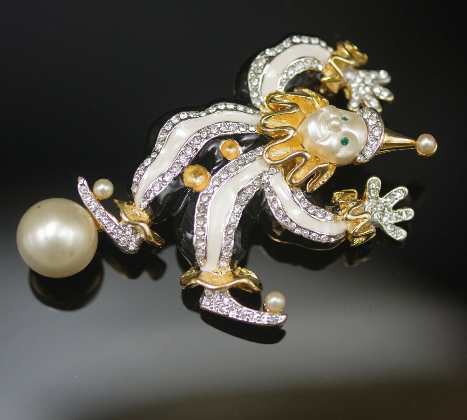 KJL KENNETH J. LANE Enamel Jeweled Balancing Clow… - image 14