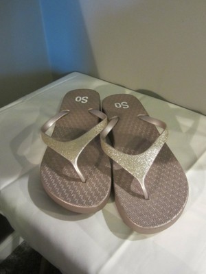 silver thong wedge sandals