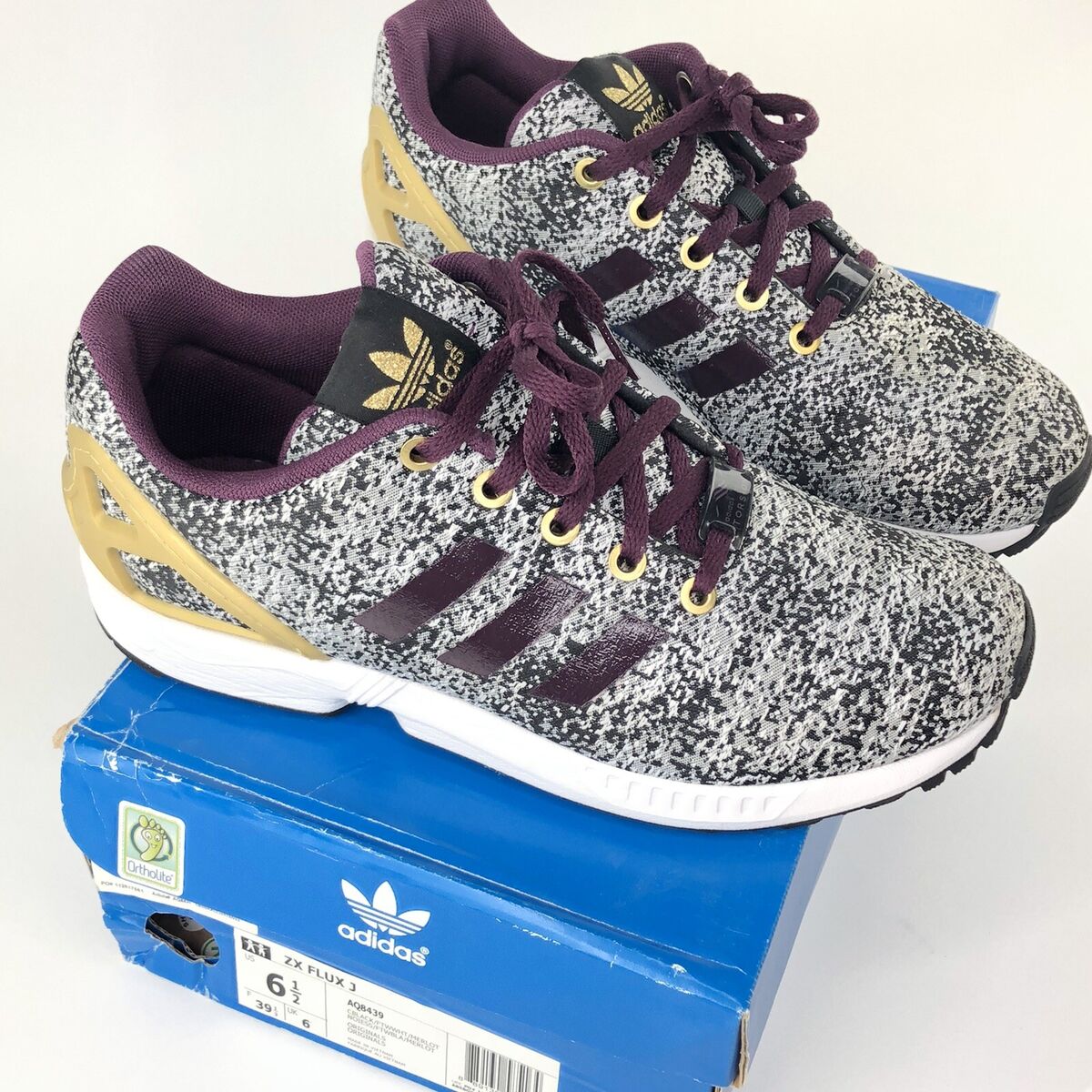 Adidas ZX Flux J Torsion Running Sneakers AQ8439 Merlot Adidas ZX Flux J Torsion Running Sneakers AQ8439 Merlot
