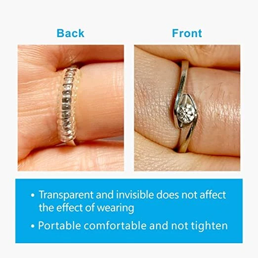 12pcs Invisible Ring Resizer Jewelry Size Reducer Clear Spacer Guard Size Adjust