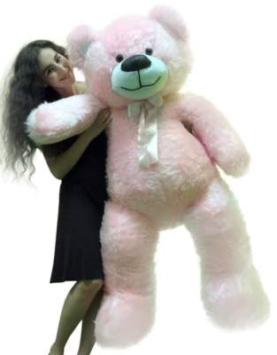 5 Foot American Made Giant Pink Teddy Bear 60 Inches Soft Made in USA Brand New