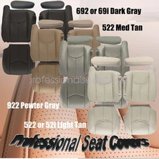 For 2003-2006 Chevy Silverado Suburban Front Bottom & Top & Armrest Seat Cover
