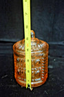 Vtg Selenium Indiana Glass Windsor Pink Peach Marmalade Jar with Lid — photo 8