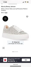 Betsey Johnson Sidny Rhinestone Platform Sneakers Size 6